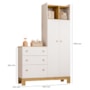 Guarda Roupa Infantil com Cômoda Flora 2 Portas Branco Acetinado - Qmovi