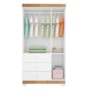 Guarda Roupa Infantil Duda 3 Portas e 3 Gavetas Branco/Carvalho - Phoenix Baby