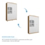 Guarda Roupa Infantil Elô 4 Portas com Janelas e 4 Gavetas Branco Brilho/Amêndoa - Móveis Peroba