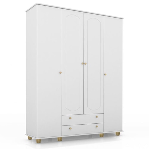 Guarda Roupa Infantil Enfance 4 Portas e 2 Gavetas - PR Baby 