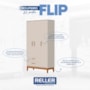Guarda Roupa Infantil Flip 3 Portas e 2 Gavetas Areia Fosco - Reller Móveis