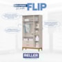 Guarda Roupa Infantil Flip 3 Portas e 2 Gavetas Areia Fosco - Reller Móveis