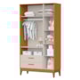 Guarda Roupa Infantil Flip 3 Portas e 2 Gavetas Areia Fosco/Savana - Reller Móveis