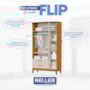 Guarda Roupa Infantil Flip 3 Portas e 2 Gavetas Areia Fosco/Savana - Reller Móveis