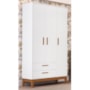 Guarda Roupa Infantil Flip 3 Portas e 2 Gavetas Branco Fosco - Reller Móveis