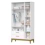 Guarda Roupa Infantil Flip 3 Portas e 2 Gavetas Branco Fosco - Reller Móveis