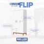 Guarda Roupa Infantil Flip 3 Portas e 2 Gavetas Branco Fosco - Reller Móveis
