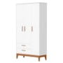 Guarda Roupa Infantil Flip 3 Portas e 2 Gavetas Branco Fosco - Reller Móveis
