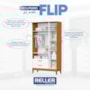 Guarda Roupa Infantil Flip 3 Portas e 2 Gavetas Branco Fosco/Savana - Reller Móveis