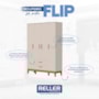 Guarda Roupa Infantil Flip 4 Portas e 2 Gavetas Areia Fosco - Reller Móveis