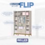 Guarda Roupa Infantil Flip 4 Portas e 2 Gavetas Areia Fosco - Reller Móveis