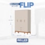 Guarda Roupa Infantil Flip 4 Portas e 2 Gavetas Areia Fosco - Reller Móveis