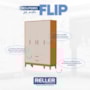 Guarda Roupa Infantil Flip 4 Portas e 2 Gavetas Areia Fosco/Savana - Reller Móveis