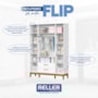 Guarda Roupa Infantil Flip 4 Portas e 2 Gavetas Branco Fosco - Reller Móveis