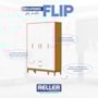 Guarda Roupa Infantil Flip 4 Portas e 2 Gavetas Branco Fosco/Savana - Reller Móveis
