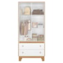 Guarda Roupa Infantil Flora 2 Portas e 2 Gavetas Branco Acetinado - Qmovi