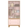 Guarda Roupa Infantil Flora 2 Portas e 2 Gavetas Rosa Acetinado - Qmovi