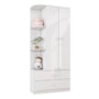 Guarda Roupa Infantil Labirinto 2 Portas e 2 Gavetas Branco - Móveis Henn
