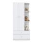 Guarda Roupa Infantil Labirinto 2 Portas e 2 Gavetas Branco - Móveis Henn