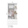 Guarda Roupa Infantil Labirinto 2 Portas e 2 Gavetas Branco - Móveis Henn