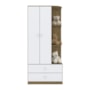 Guarda Roupa Infantil Labirinto 2 Portas e 2 Gavetas Rústico/Branco - Móveis Henn