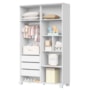 Guarda Roupa Infantil Luna 4 Portas Branco Fosco - Reller Móveis