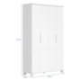 Guarda Roupa Infantil Luna 4 Portas Branco Fosco - Reller Móveis