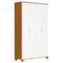 Guarda Roupa Infantil Luna 4 Portas Branco Fosco/Savana - Reller Móveis