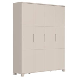 Guarda Roupa Infantil Luna Max 4 Portas Areia Fosco - Reller Móveis