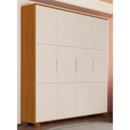 Guarda Roupa Infantil Luna Max 4 Portas Areia Fosco/Savana - Reller Móveis