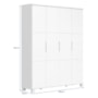 Guarda Roupa Infantil Luna Max 4 Portas Branco Fosco - Reller Móveis