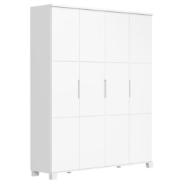 Guarda Roupa Infantil Luna Max 4 Portas Branco Fosco - Reller Móveis