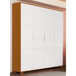 Guarda Roupa Infantil Luna Max 4 Portas Branco Fosco/Savana - Reller Móveis