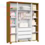 Guarda Roupa Infantil Luna Max 4 Portas Branco Fosco/Savana - Reller Móveis