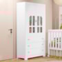 Guarda Roupa Infantil New Katatau 2 Portas e 3 Gavetas Branco Fosco - Reller Móveis
