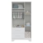 Guarda Roupa Infantil Popy Retrô Plus 3 Portas e 2 Gavetas Branco Brilho - Móveis Peroba