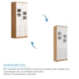Guarda Roupa Infantil Uli New 2 Portas e 3 Gavetas Branco Brilho/Amêndoa - Móveis Peroba