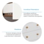 Guarda Roupa Infantil Uli New 2 Portas e 3 Gavetas Branco Brilho/Amêndoa - Móveis Peroba
