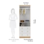 Guarda Roupa Infantil Uli New 2 Portas e 3 Gavetas Branco Brilho/Amêndoa - Móveis Peroba