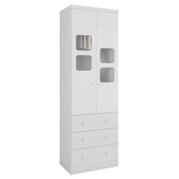 Guarda Roupa Infantil Uli New 2 Portas e 3 Gavetas Branco Brilho - Móveis Peroba