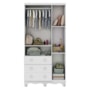 Guarda Roupa Infantil Uli New 3 Portas e 3 Gavetas Branco Brilho - Móveis Peroba