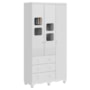 Guarda Roupa Infantil Uli New 3 Portas e 3 Gavetas Branco Brilho - Móveis Peroba