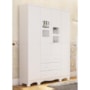 Guarda Roupa Infantil Uli New 4 Portas e 3 Gavetas Branco Brilho - Móveis Peroba