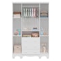 Guarda Roupa Infantil Uli New 4 Portas e 3 Gavetas Branco Brilho - Móveis Peroba