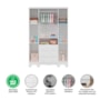 Guarda Roupa Infantil Uli New 4 Portas e 3 Gavetas Branco Brilho - Móveis Peroba