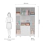 Guarda Roupa Infantil Uli New 4 Portas e 3 Gavetas Branco Brilho - Móveis Peroba