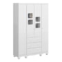 Guarda Roupa Infantil Uli New 4 Portas e 3 Gavetas Branco Brilho - Móveis Peroba