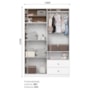 Guarda Roupa Infantil Vanila 4 Portas e 2 Gavetas Branco/Jequitibá - Móveis Henn