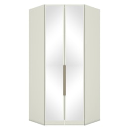 Guarda Roupa Modulado Canto Closet Seletto 2 Portas Areia com Espelho - Móveis Henn  Guarda Roupa Modulado Canto Closet Seletto 2 Portas Areia com Espelho - Móveis Henn