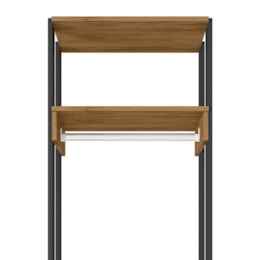 Guarda Roupa Modulado Closet Titan 2 Gavetas Preto Velluto/Freijó - PR Móveis Guarda Roupa Modulado Closet Titan 2 Gavetas Preto Velluto/Freijó - PR Móveis